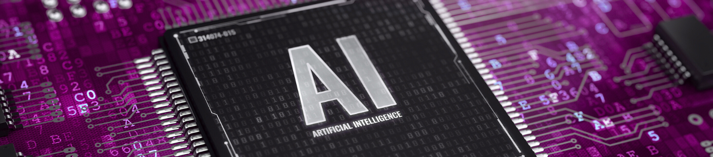 A CPU with the letters "AI" on it