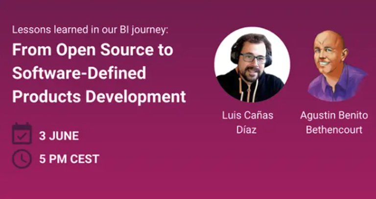 Banner advertising Shifting Gears Webinar: Lessons Learned in Our BI Journey: From Open Source to Software-Defined Products Development