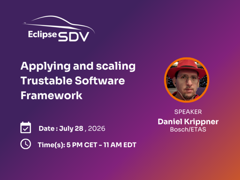 banner advertising a shifting gears webinar on the trustable software framework