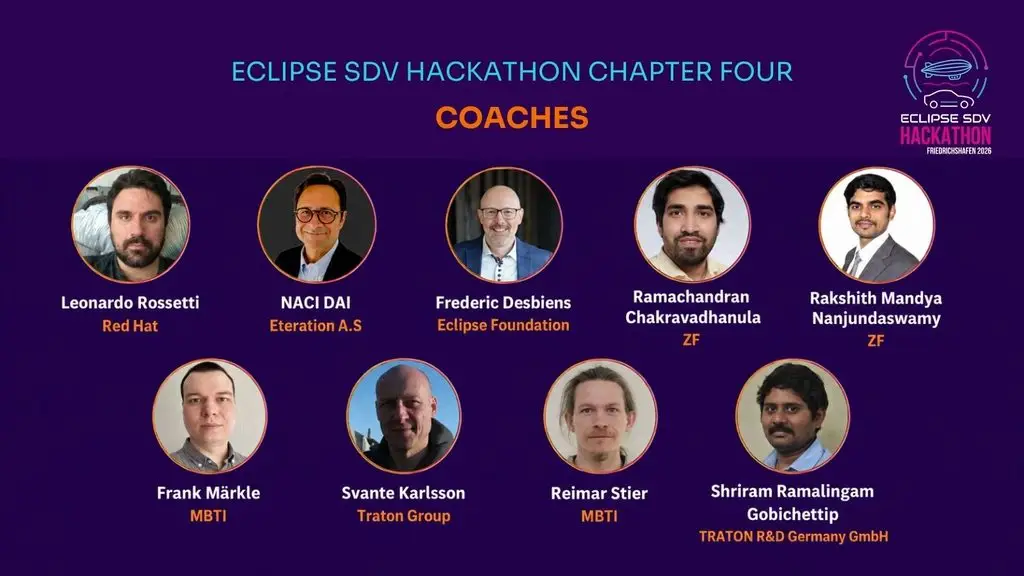 Portraits of all the hack coaches of the 2026 Eclipse SDV Hackathon