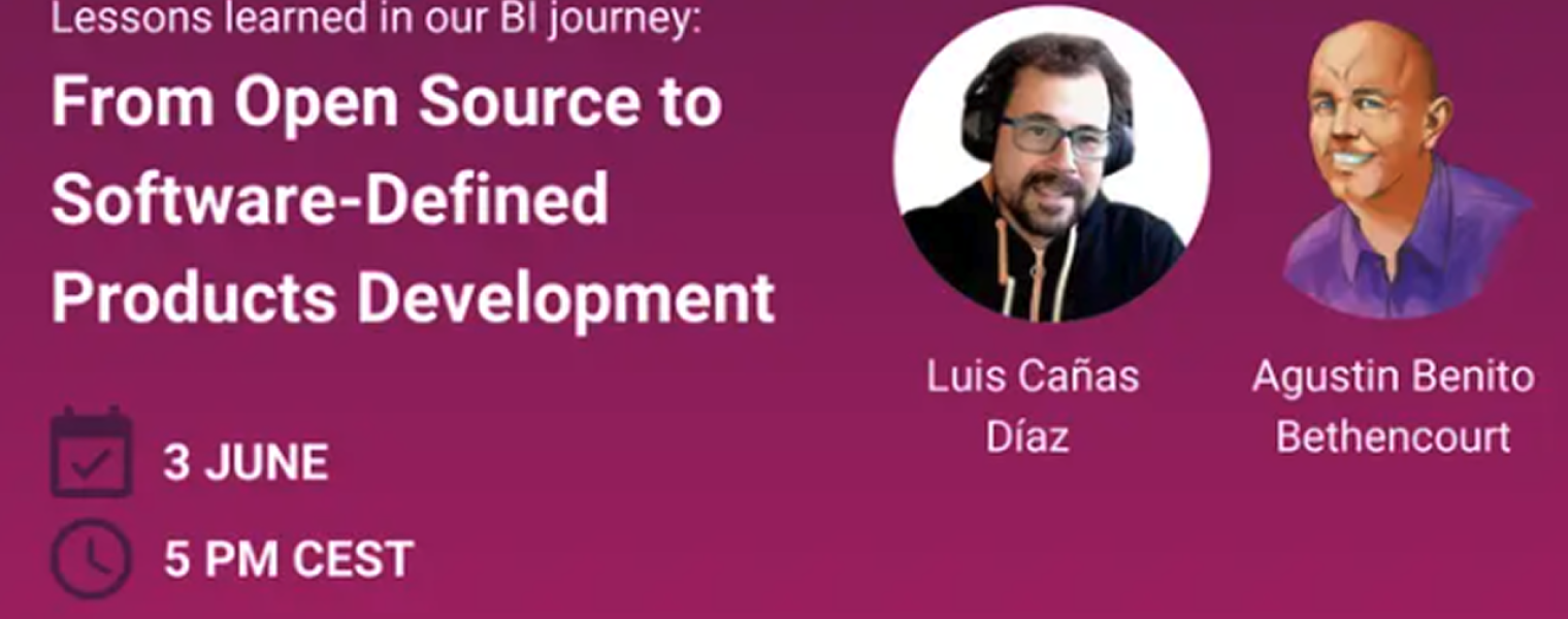 Banner advertising Shifting Gears Webinar: Lessons Learned in Our BI Journey: From Open Source to Software-Defined Products Development
